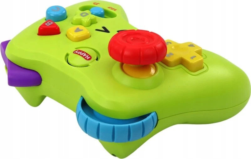 Lean Toys Interaktyvi mokomoji konsolė su šviesomis ir garsais, žalia