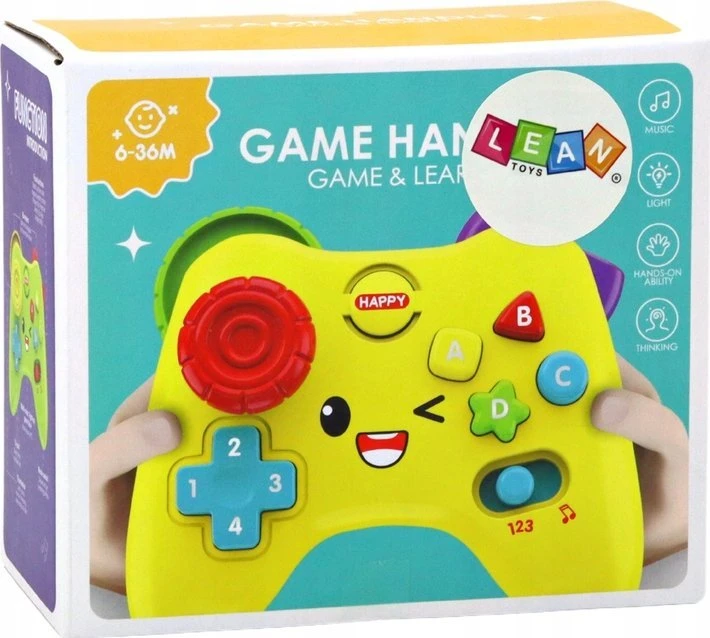 Lean Toys Interaktyvi mokomoji konsolė su šviesomis ir garsais, žalia