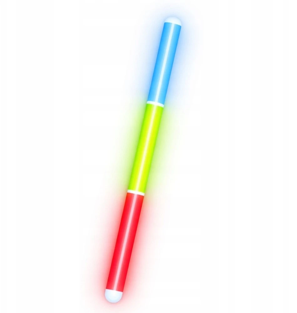 Lean Toys Pałka Trispalvė fluorescencinė lazdelė, šviečianti tamsoje, neoninė lazdelė, 31,5 cm