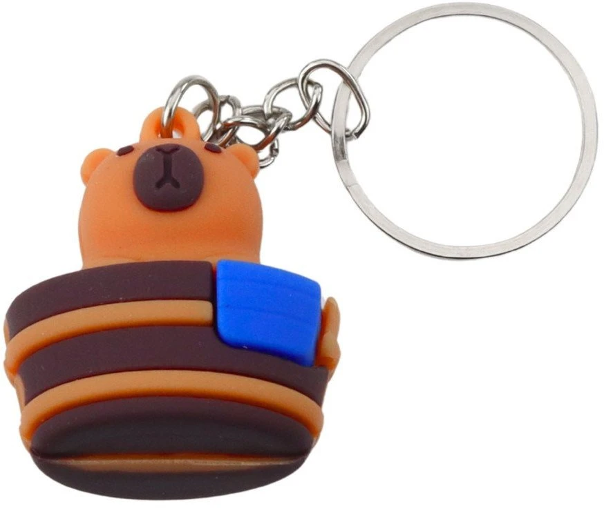 Lean Toys Raktų pakabukas iš silikono su kapibara, įvairūs dizainai