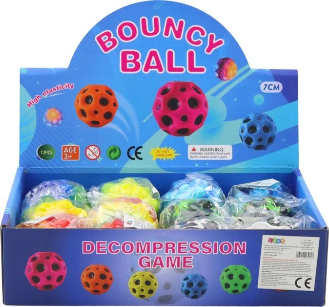 Lean Toys Spalvotas sensorinis žaislinis kamuoliukas 6,5 cm