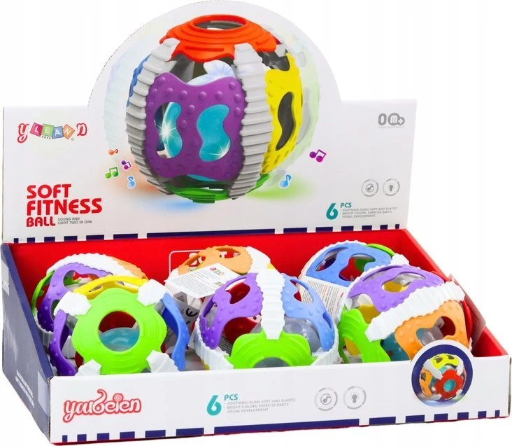 Lean Toys Kūdikių sensorinis kamuoliukas su šviesomis ir garsais