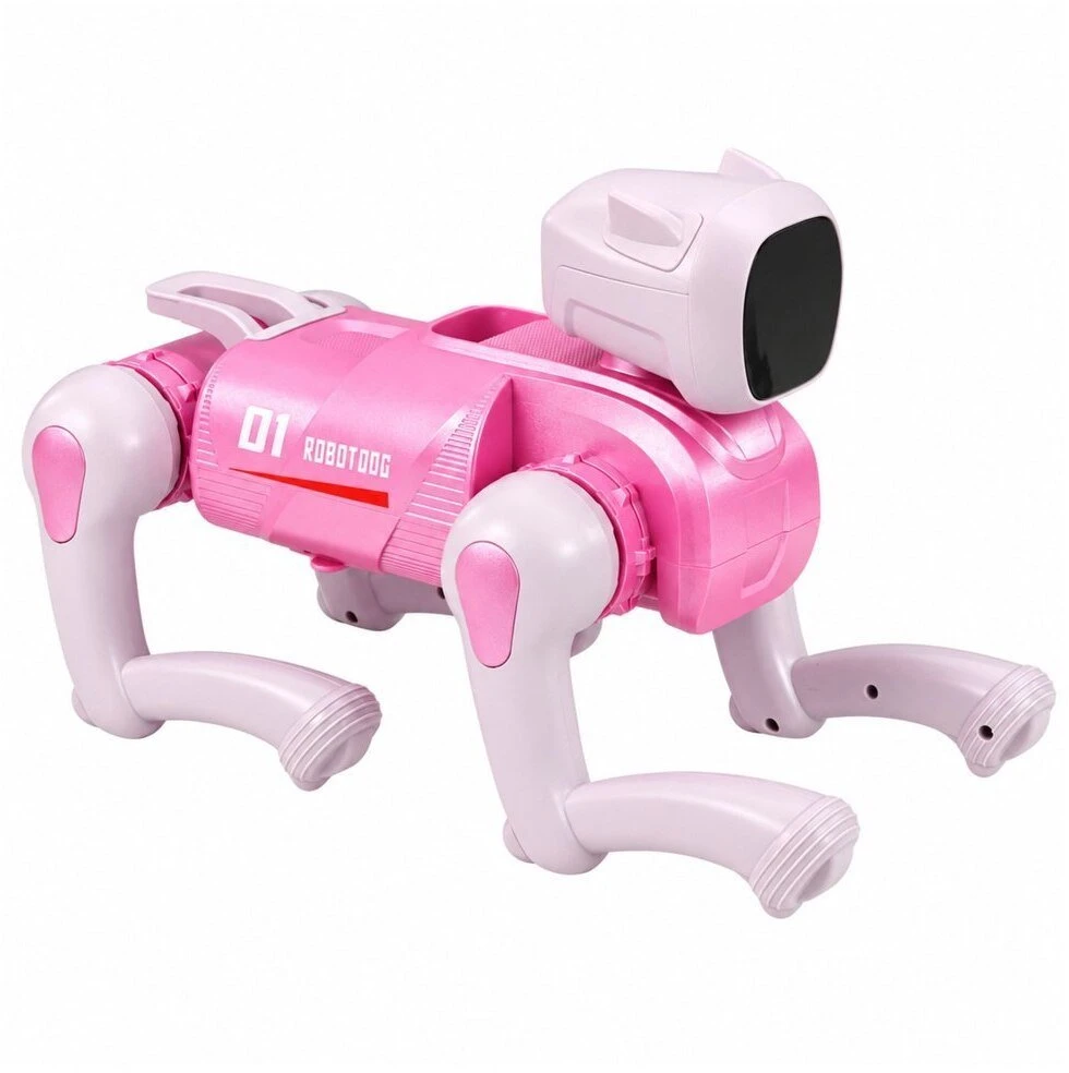 Lean Toys Robotas šuo, programuojamas, su Bluetooth, rožinis, 31 × 16,5 × 23,5 cm