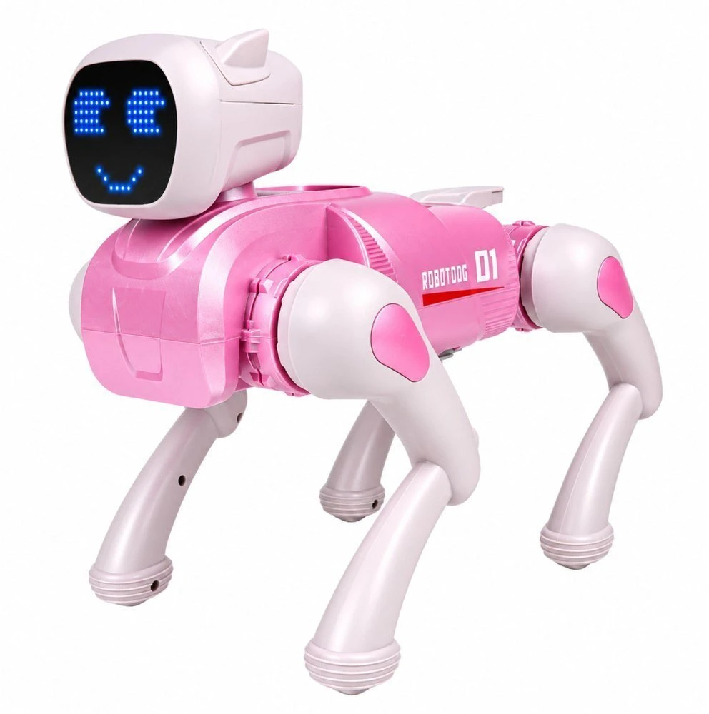 Lean Toys Robotas šuo, programuojamas, su Bluetooth, rožinis, 31 × 16,5 × 23,5 cm