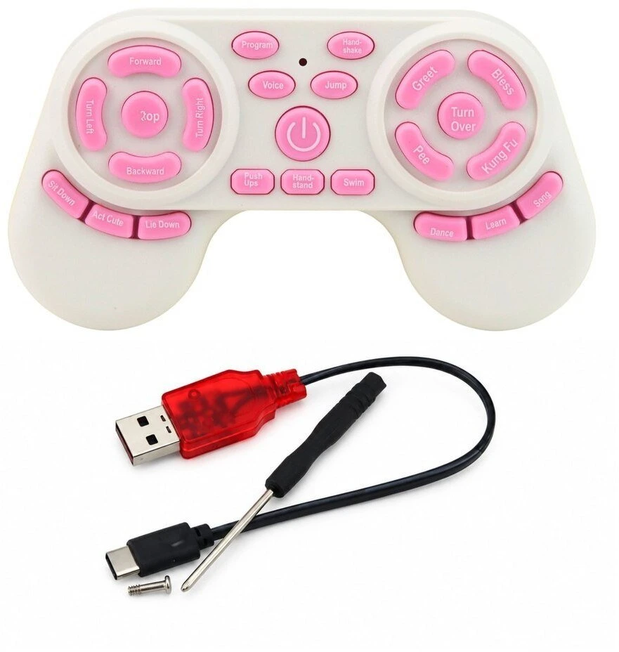 Lean Toys Robotas šuo, programuojamas, su Bluetooth, rožinis, 31 × 16,5 × 23,5 cm