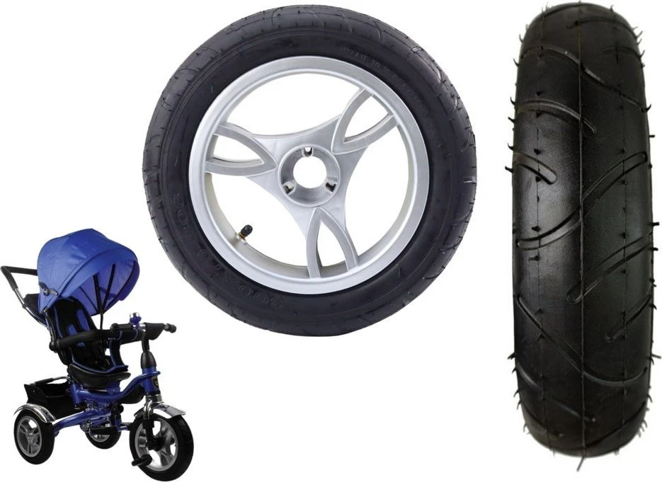 Lean Cars Priekinis plastikinis ratas PRO600 su pripučiama guma 30x8 cm