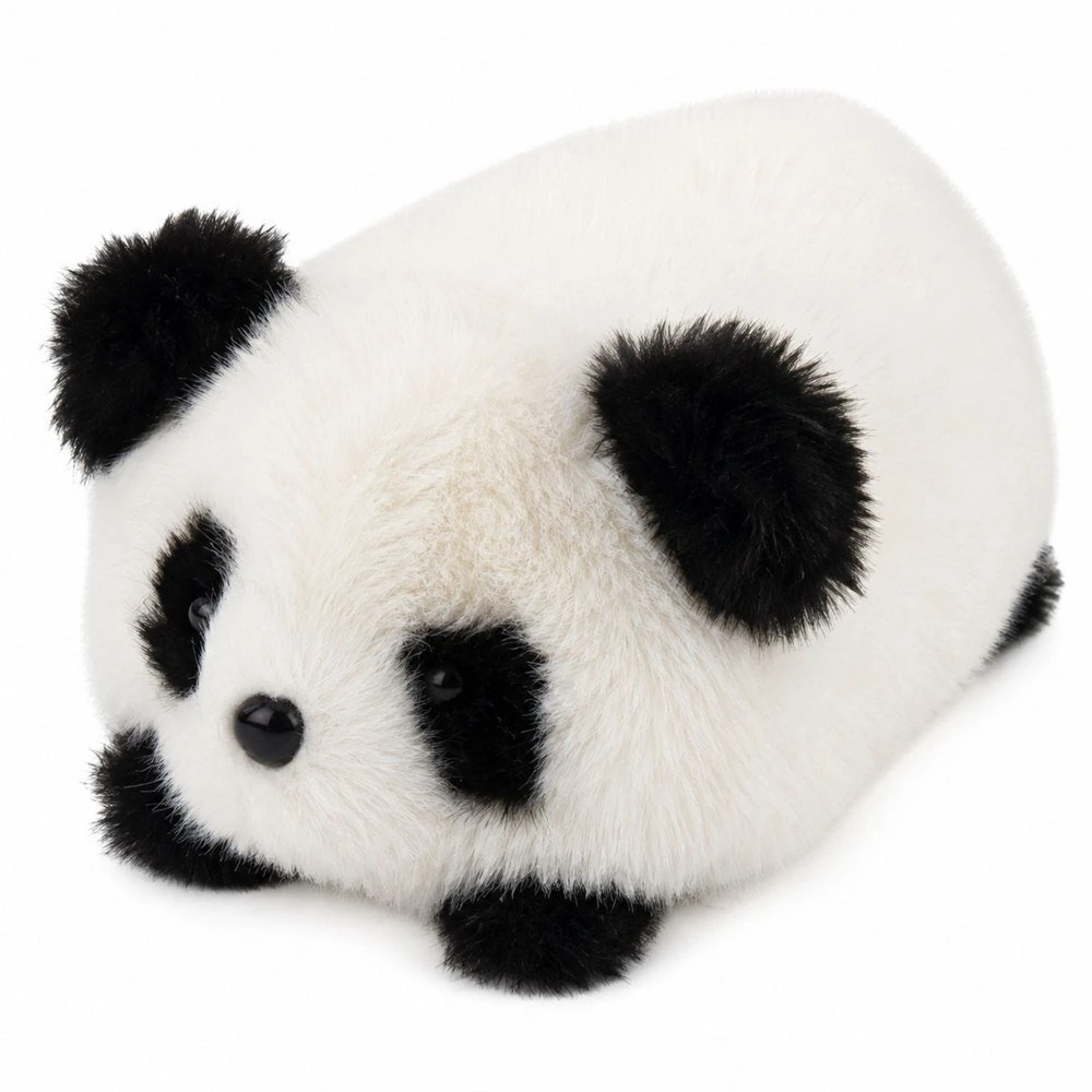 Lean Toys Pliušinis žaislas panda, juoda ir balta, 16 × 10 × 9 cm
