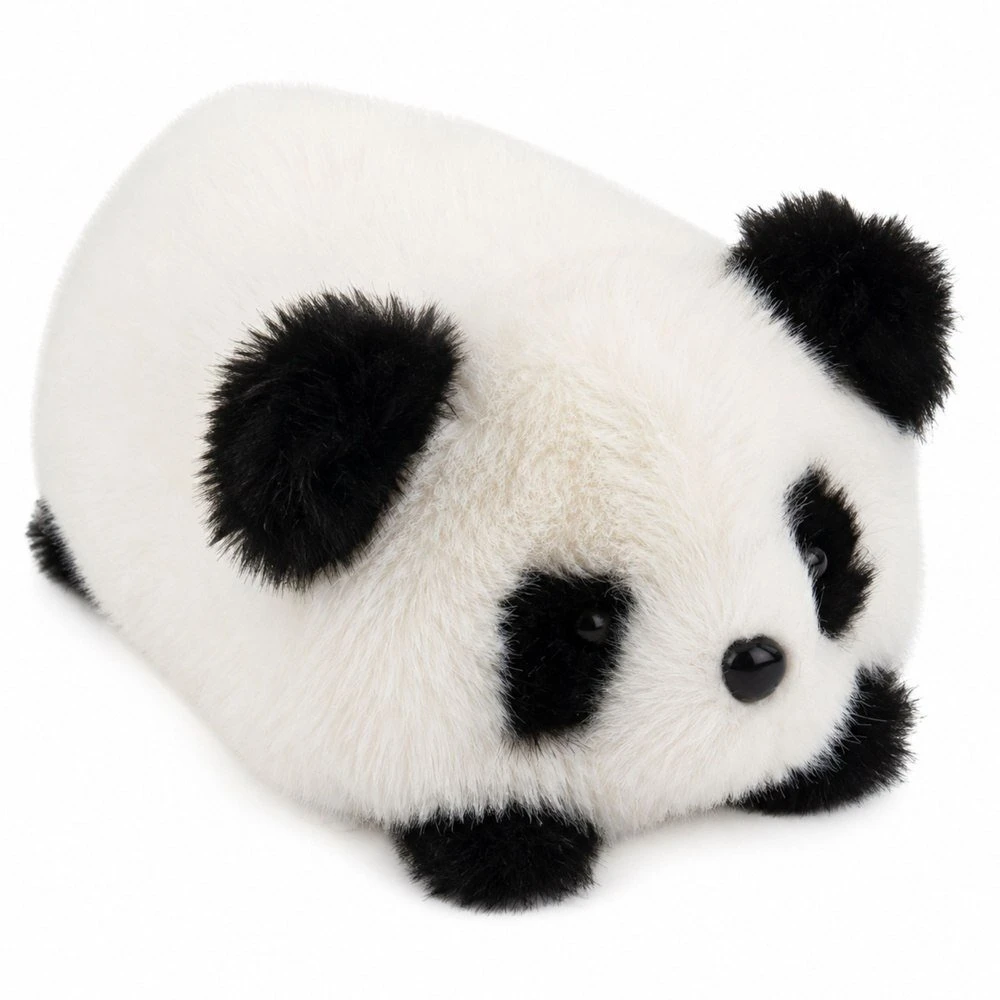 Lean Toys Pliušinis žaislas panda, juoda ir balta, 16 × 10 × 9 cm