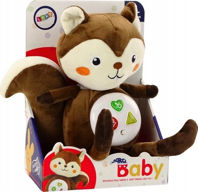 Lean Toys Pliušinė edukacinė voverė