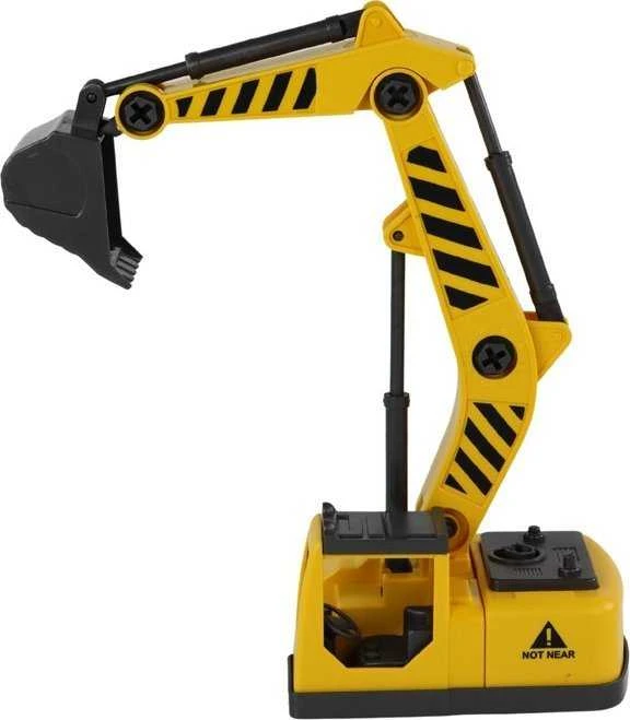 Žaislinis betono maišyklės sunkvežimis su priedais Lean Toys, geltonas, 11 d.