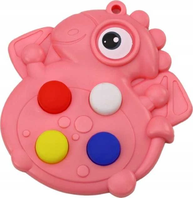 Sensorinis žaislas dinozauras Lean Toys, rožinis