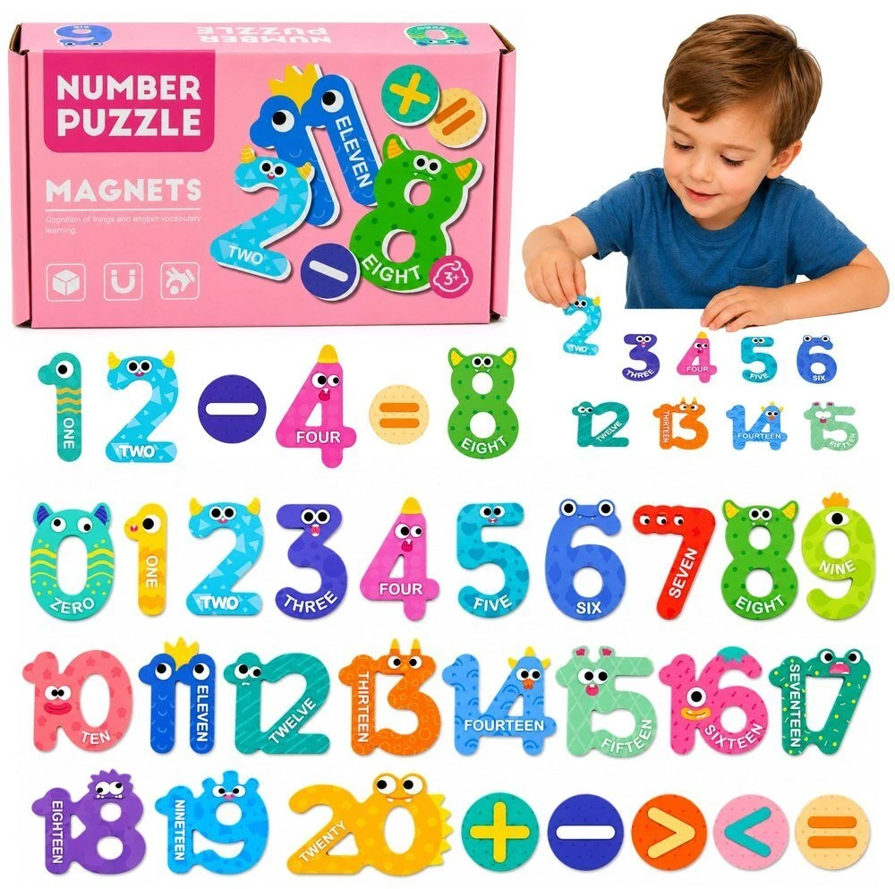 Lean Toys Magnetinė dėlionė 26 vnt.