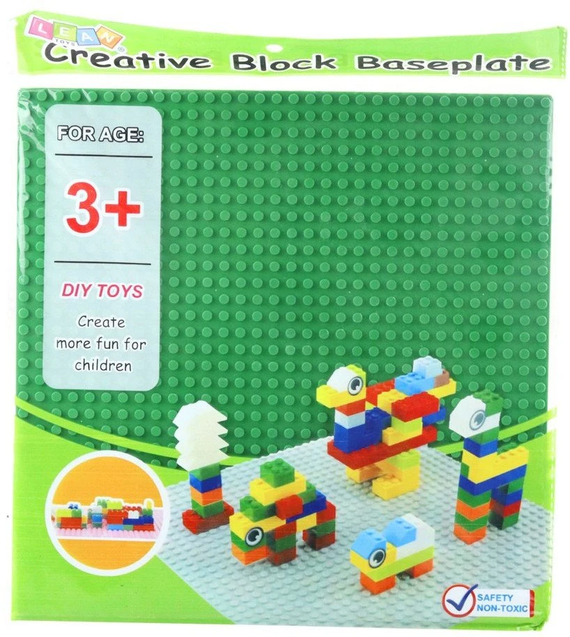 Lean Toys Konstruktoriaus plokštė, tamsiai žalia, 25.5x25.5 cm