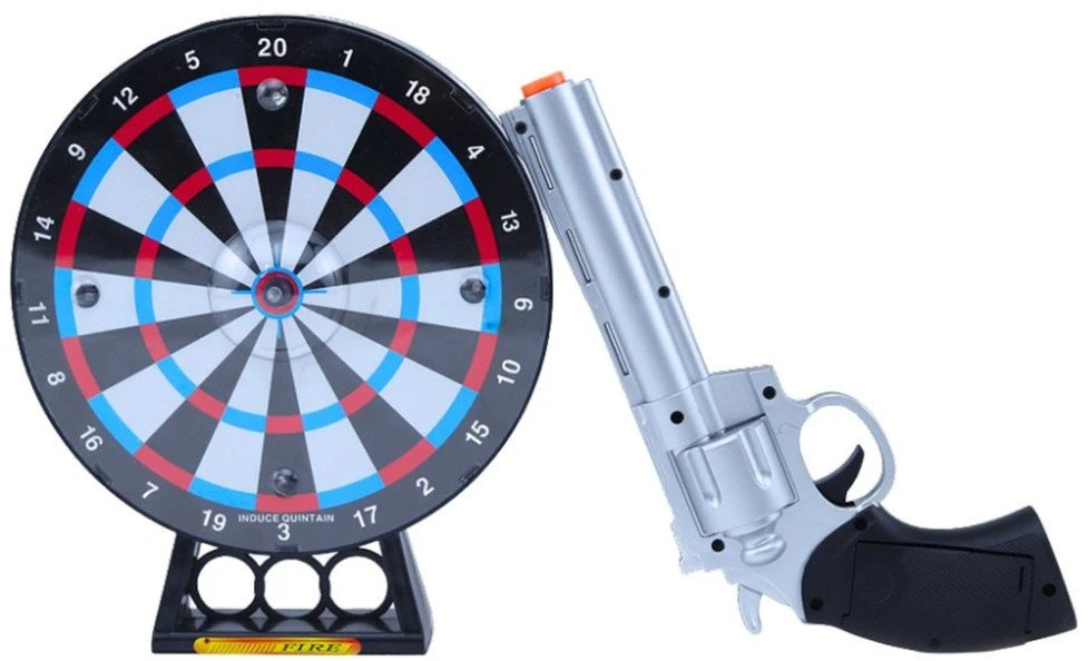 Lean Toys Lazerinis revolveris su taikiniu vaikams, 30 m