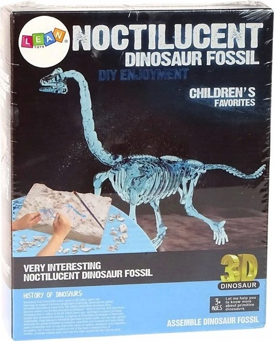 Zestaw Archeologijos kasinėjimų rinkinys dinozauro skeleto 3D brachiozauro holograma