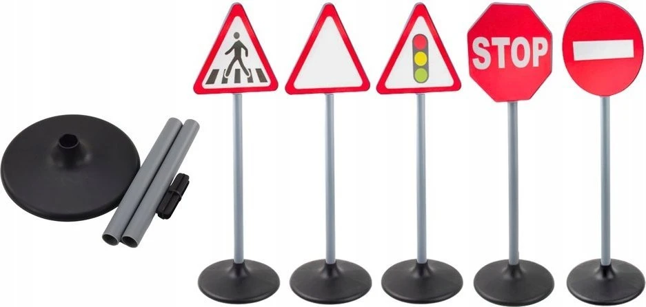Lean Toys Mokomieji kelio ženklai, 5 vnt., 70 cm