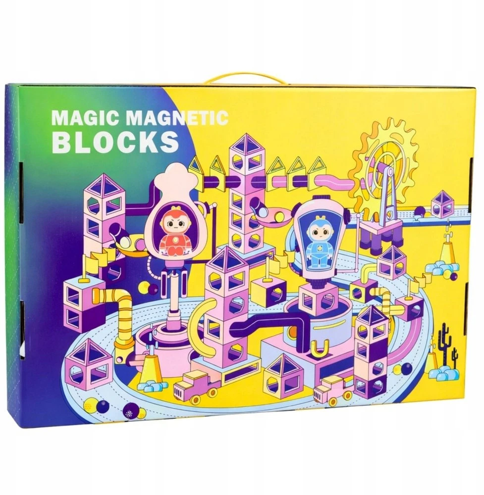Lean Toys Magnetiniai blokeliai 118 vnt.