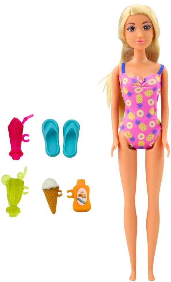 Lean Toys Lėlė Anlily su baseinu ir aksesuarais