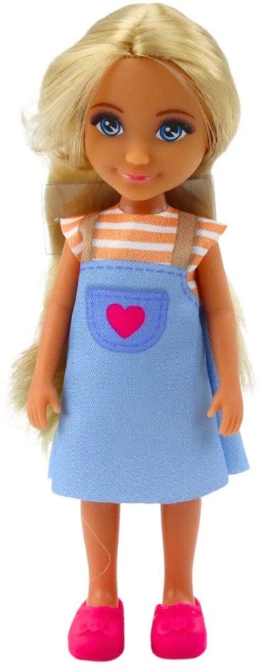 Lean Toys Lėlė su šunimi ir šuniukais, 13 cm