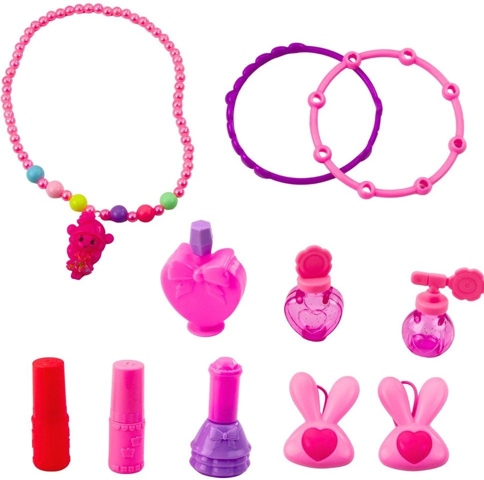 Lean Toys Vaikiškas grožio rinkinys su veidrodžiu ir kosmetiniais priedais, Vienaragis, 2-in-1