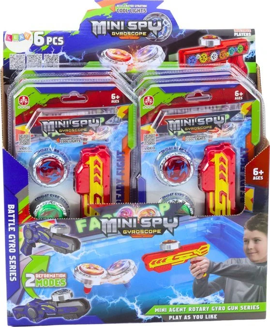 Lean Toys Raudonas šautuvas su dviem metaliniais diskais ir šviesos efektais