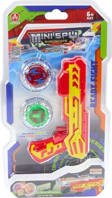 Lean Toys Raudonas šautuvas su dviem metaliniais diskais ir šviesos efektais