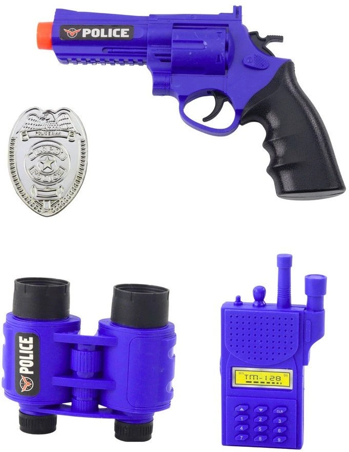 Lean Toys Vaikiškas policininko rinkinys su šalmu ir aksesuarais, 9 dalys