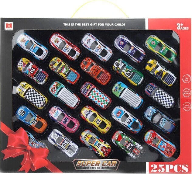 Lean Toys 25 Spalvingų Automobilių Rinkinys