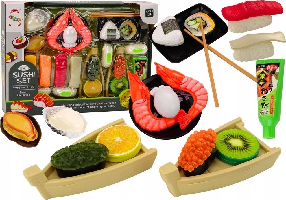 Lean Toys Žaislinių suši rinkinys vaikams, 24 dalys