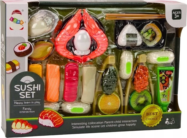 Lean Toys Žaislinių suši rinkinys vaikams, 24 dalys