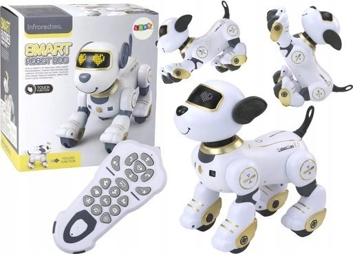 Lean Toys Nuotoliniu būdu valdomas interaktyvus robotas šuo, 23x23x14 cm