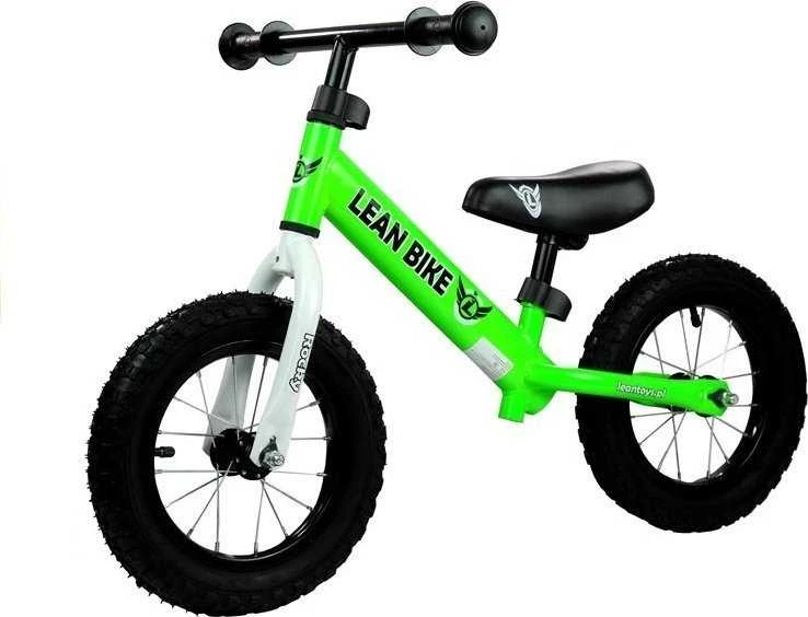 Balansinis dviratis Lean Toys, žalias su juodais ratais