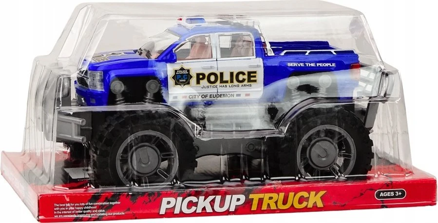 Lean Toys Policijos visureigis su pavara, mėlynas, 31x19x21cm