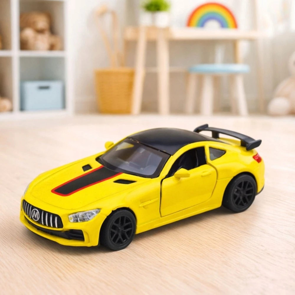 Lean Toys Metalinė sportinė mašina 1:32 geltona