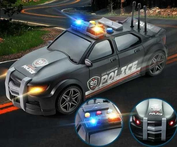 Lean Toys Policijos sportinis automobilis 1:16 su garsu