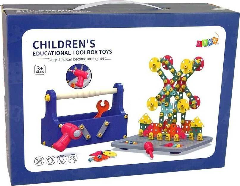Lean Toys Vaikiškas įrankių rinkinys su bateriniu atsuktuvu