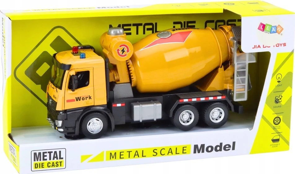 Lean Toys Betono maišyklė su trinties varikliu, šviesomis ir garsais