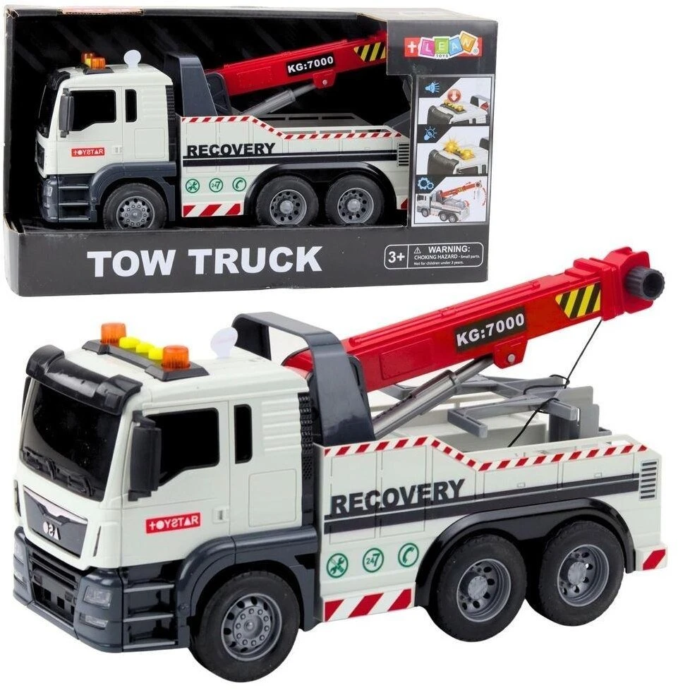 Lean Toys Kranas su reguliuojama strėle, šviesomis ir garsais