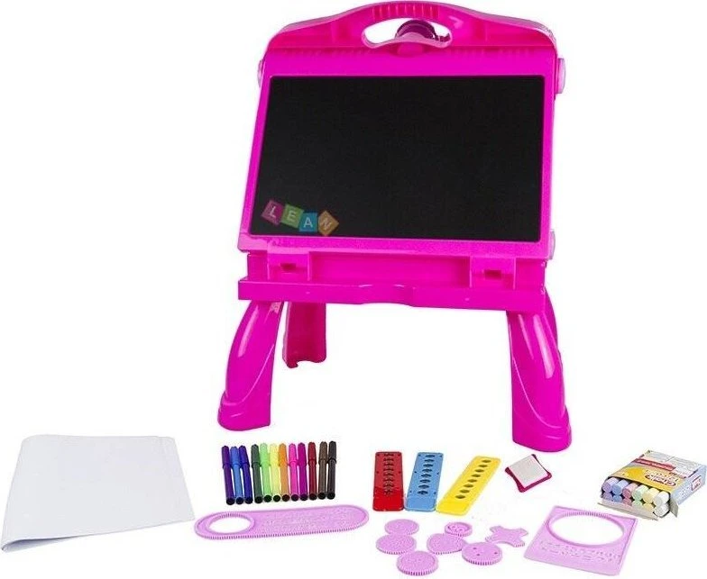 Lean Toys Piešimo lenta/projektorius, rožinė
