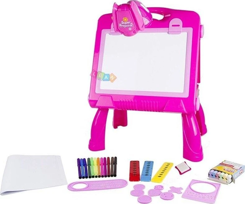 Lean Toys Piešimo lenta/projektorius, rožinė