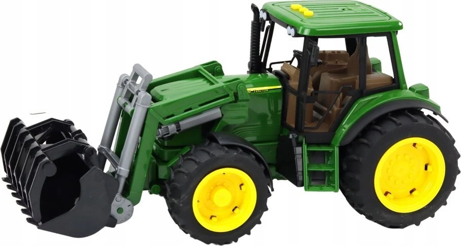 Lean Toys Žalias žemės ūkio traktorius su reguliuojamu kaušu ir garsais