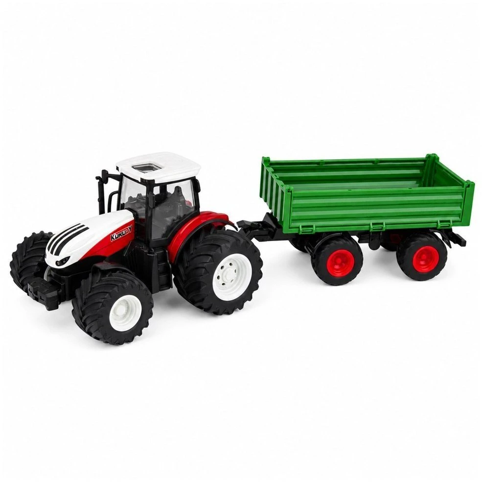 Lean Toys Traktorius 1:24 su priekaba