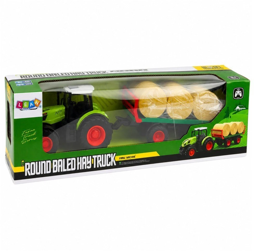 Lean Toys RC traktorius su priekaba 1:24