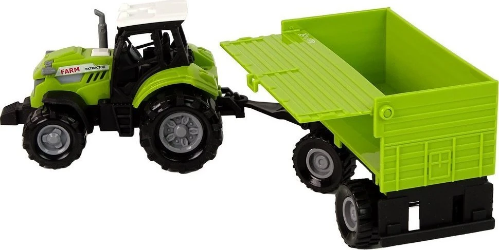 Traktorius su priekaba LeanToys Žalias Farm