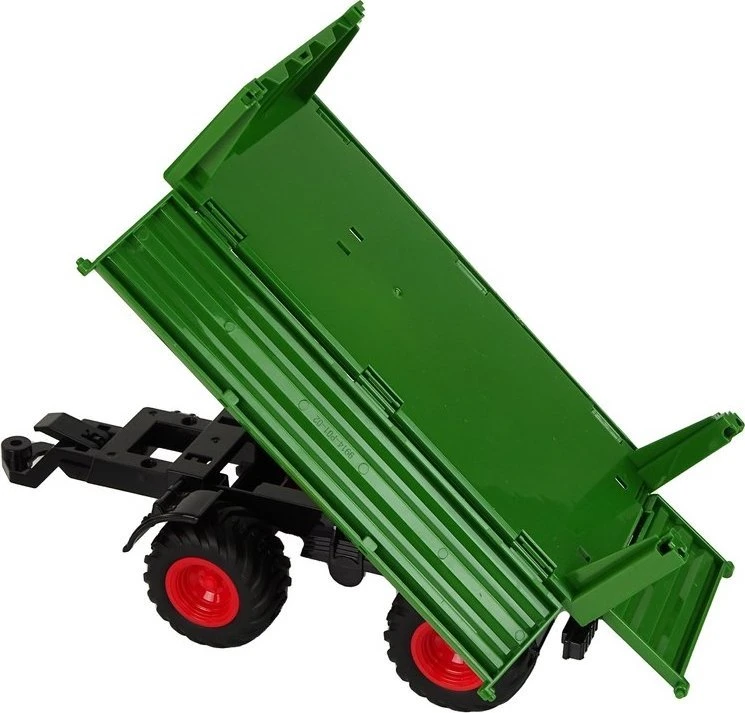Lean Toys RC traktorius su priekaba 1:24 Raudona žalia
