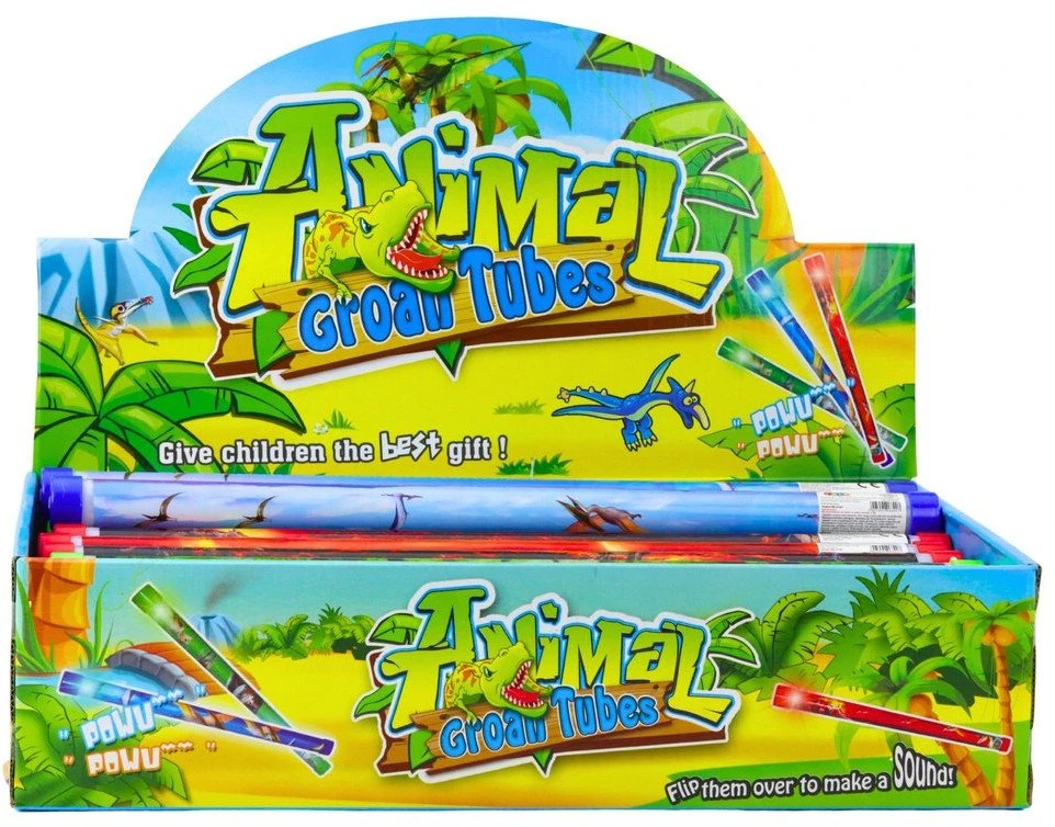 Lean Toys Garso vamzdelis su dinozaurų motyvais ir šviesos efektais, 40 cm