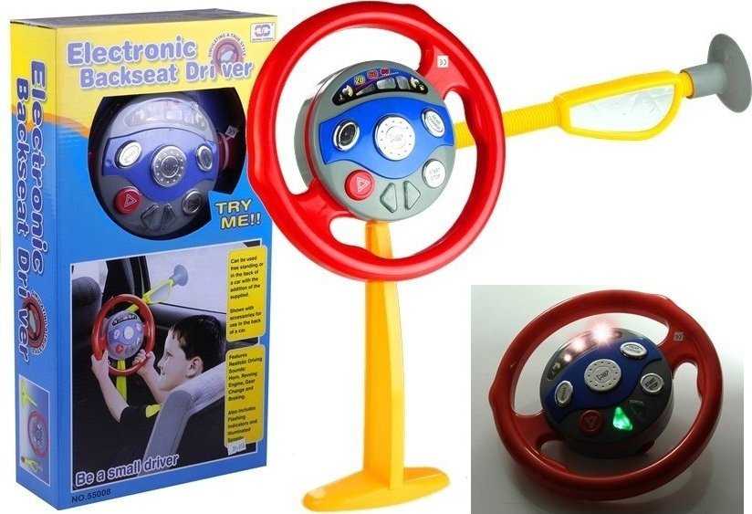 Lean Toys „LeanToys“ vairo simuliatorius automobiliui su tikrais garsais