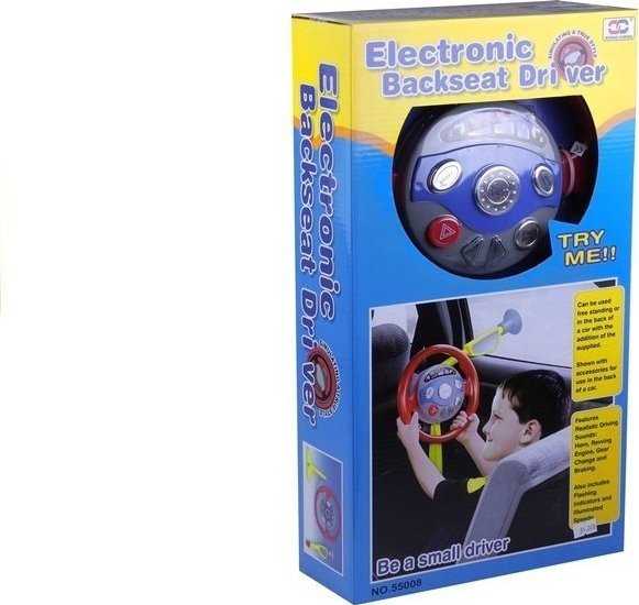 Lean Toys „LeanToys“ vairo simuliatorius automobiliui su tikrais garsais