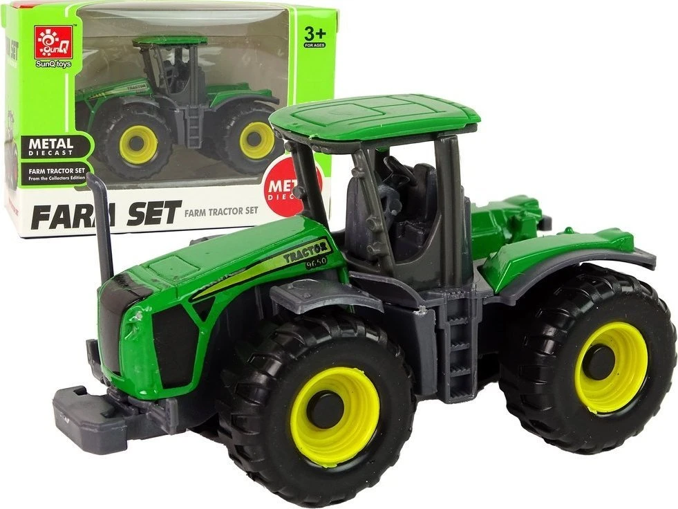Lean Toys Žemės ūkio traktorius SunQtoys, žalias