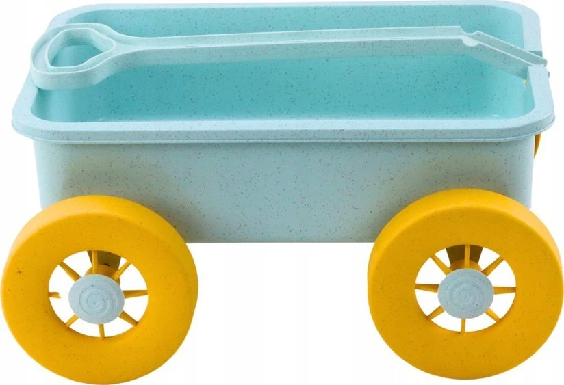 Lean Toys Smėlio vežimėlis pasteliniu turkio atspalviu